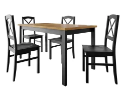 Spisestuesæt Victorville 280 (Sort + Grandson eg)