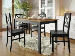 Spisestuesæt Victorville 280 (Sort + Grandson eg)