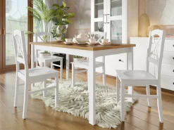 Spisestuesæt Victorville 281 (Hvid + Grandson eg)