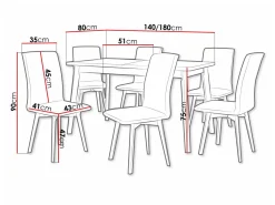Spisestuesæt Victorville 325 (Hvid)