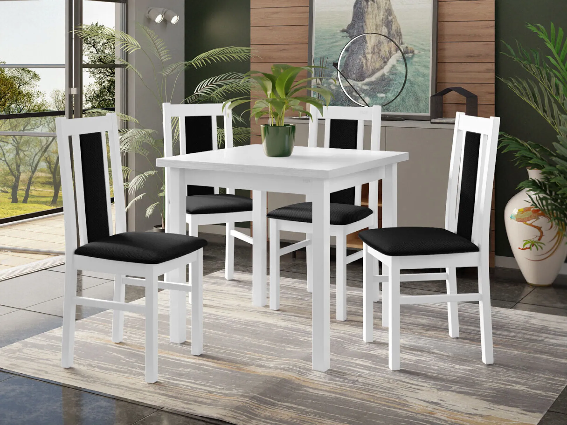 Spisestuesæt Victorville 279 (Hvid)