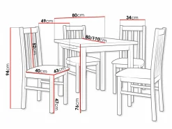 Spisestuesæt Victorville 319 (Hvid)
