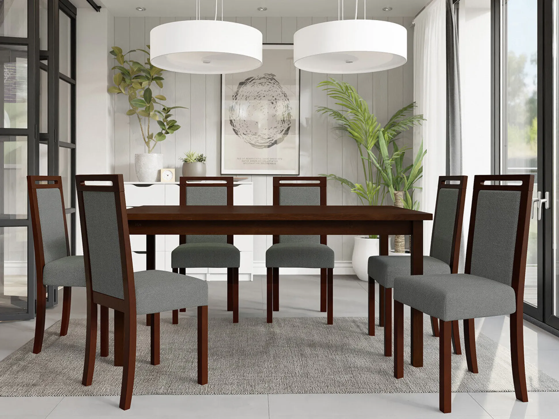 Spisestuesæt Victorville 308 (Nød)