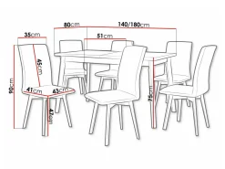 Spisestuesæt Victorville 323 (Sonoma eg)