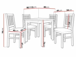 Spisestuesæt Victorville 275 (Hvid)