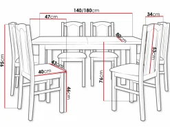 Spisestuesæt Victorville 312 (Sonoma eg)
