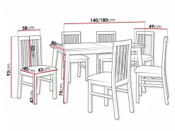 Spisestuesæt Victorville 267 (Hvid)