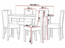 Spisestuesæt Victorville 278 (Hvid)