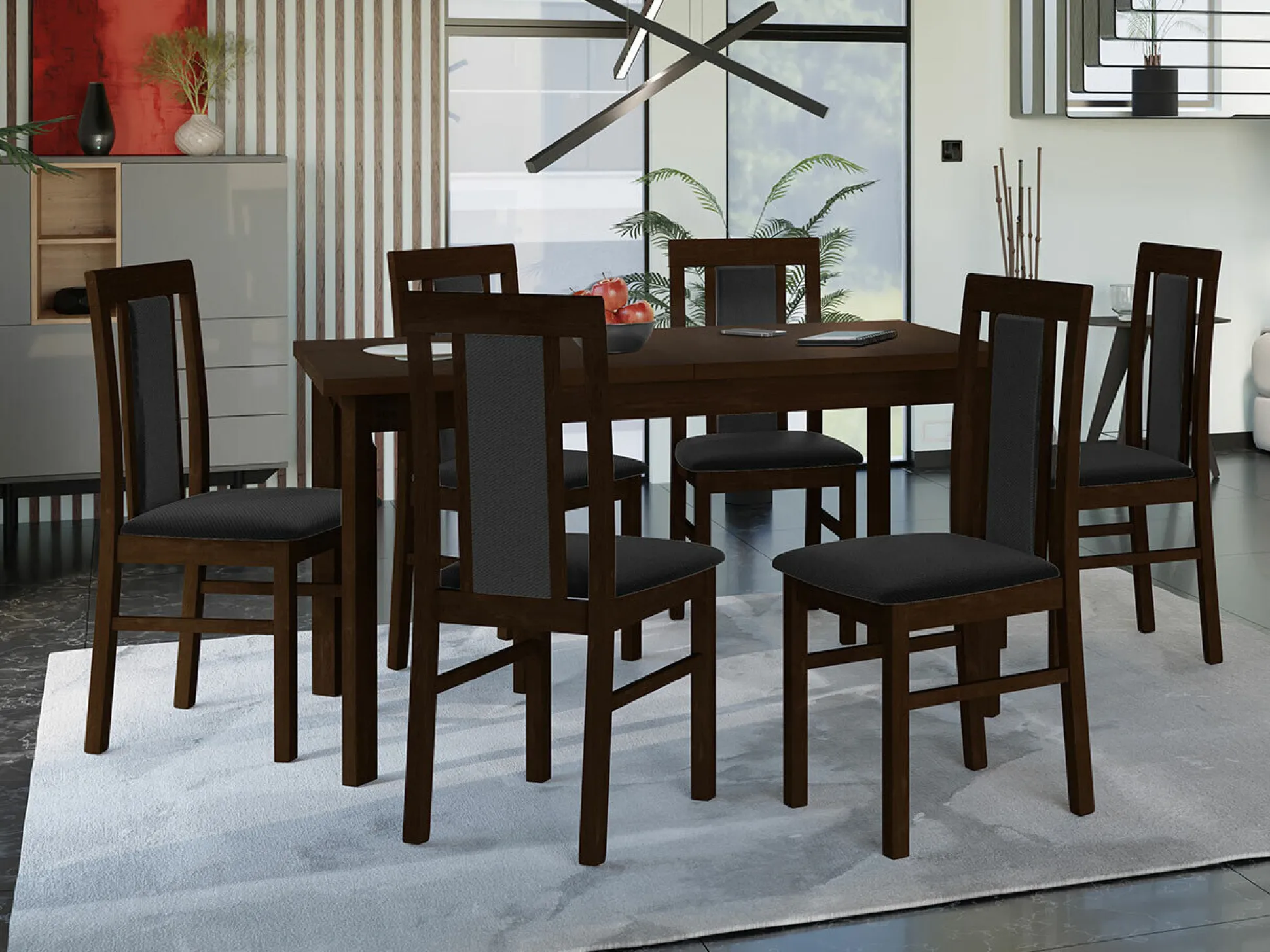 Spisestuesæt Victorville 293 (Nød)