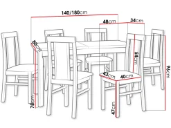 Spisestuesæt Victorville 293 (Nød)