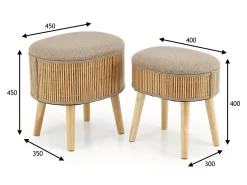 Sæt puffer Houston 1407