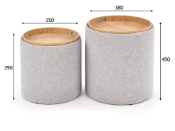 Sæt puffer Houston 1212