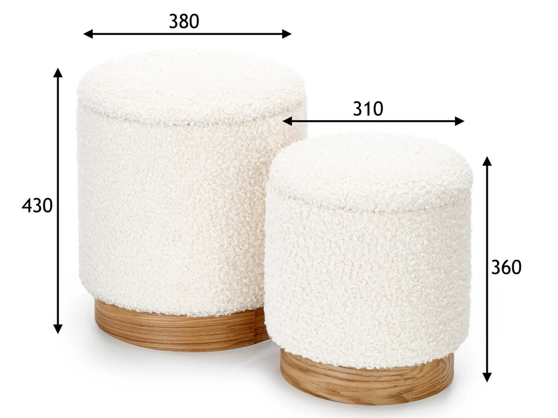 Sæt puffer Houston 1339