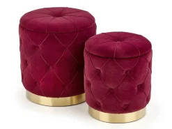 Sæt puffer Houston 1154 (Bordeaux)