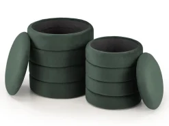 Sæt puffer Houston 1780 (Grøn)