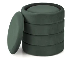 Sæt puffer Houston 1780 (Grøn)