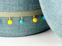 Sæt puffer Houston 1155 (Lyseblå)