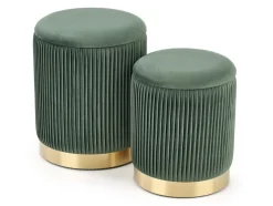 Sæt puffer Houston 1153 (Mørkegrøn)