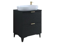 Stående badeværelseskab til håndvask Liretu 101 (Sort)