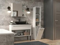 Stående badeværelsesskab Nolmaru 106 (Hvid)