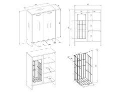 Stående badeværelsesskab Servou 102