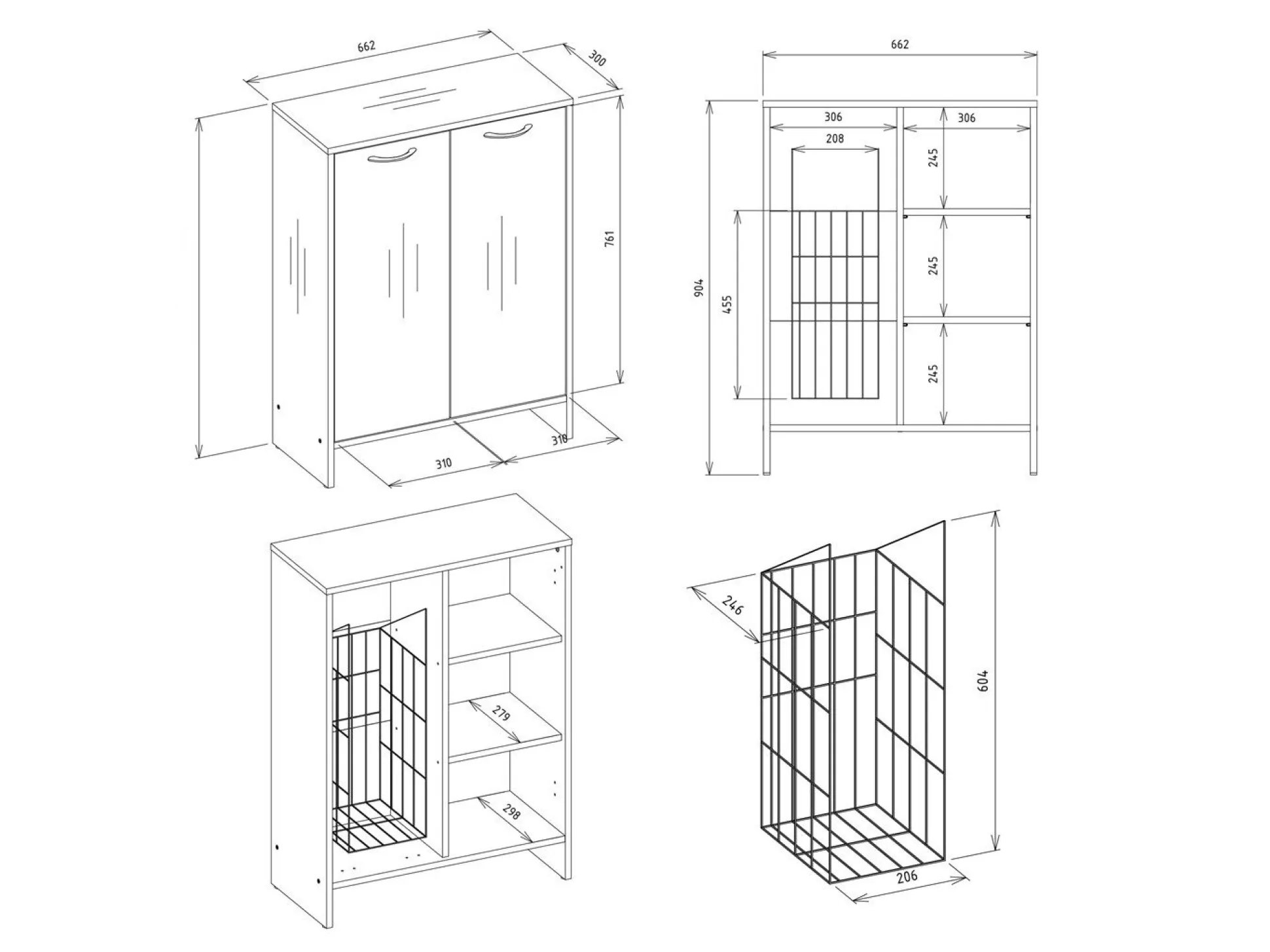 Stående badeværelsesskab Servou 102