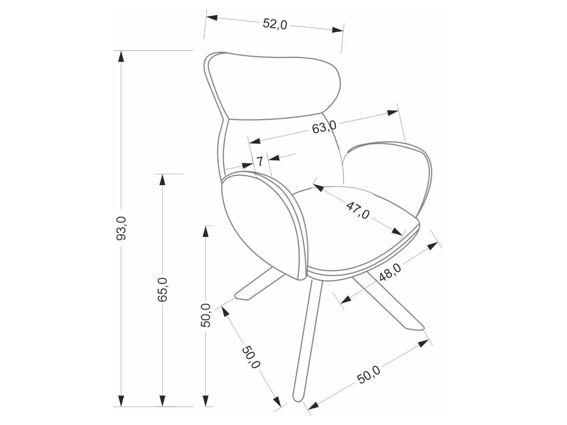 Stol Houston 2041 (Beige + Valnød)