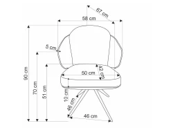 Stol Houston 1823 (Brun + Beige)