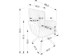 Stol Houston 2015 (Fløde + Sort)