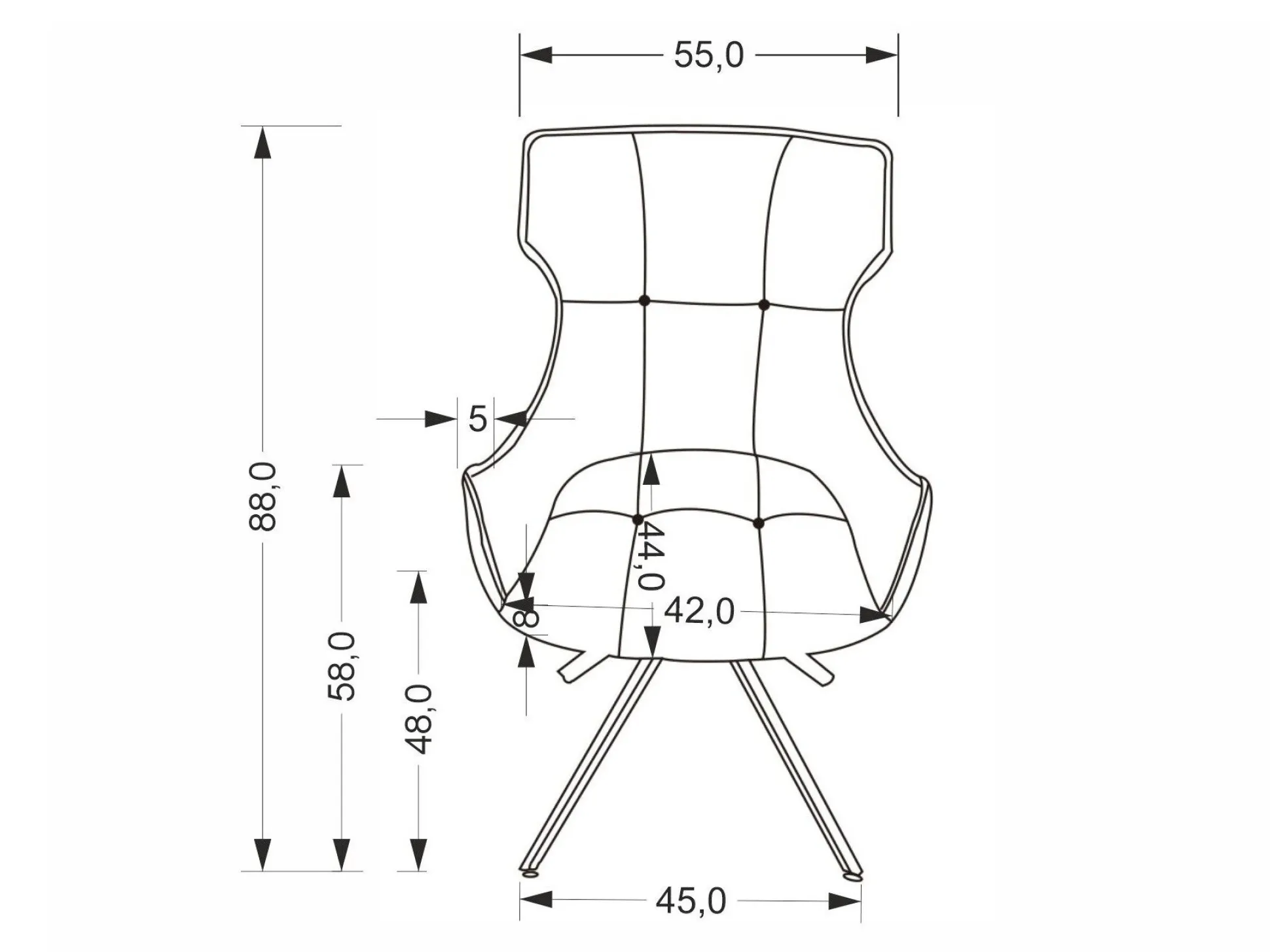 Stol Houston 2055 (Grå)