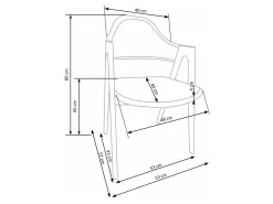 Stol Houston 561 (Hvid + egetræ)