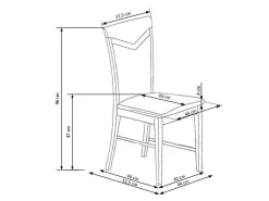 Stol Houston 578 (Hvid + Lysebrun)