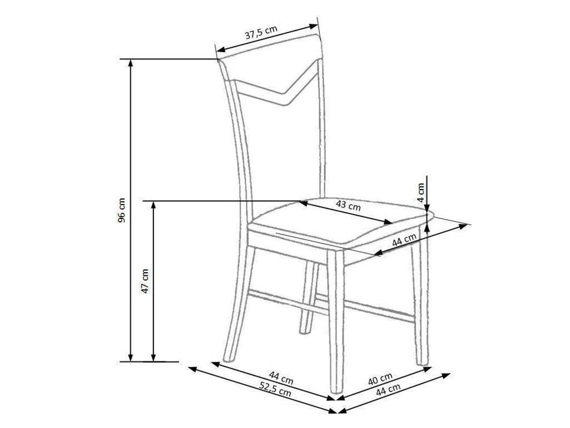 Stol Houston 578 (Hvid + Lysebrun)