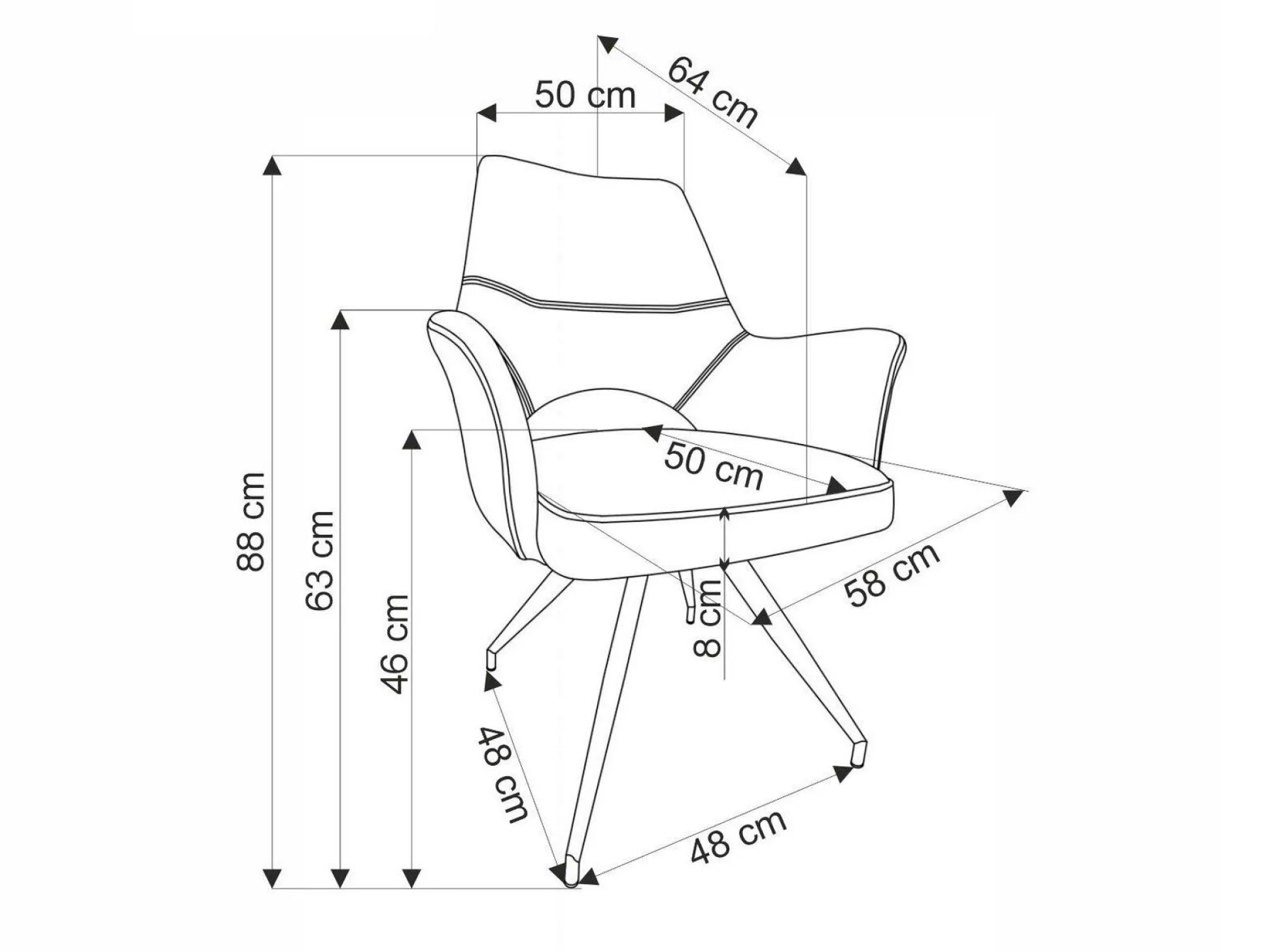 Stol Houston 1675 (Khaki)
