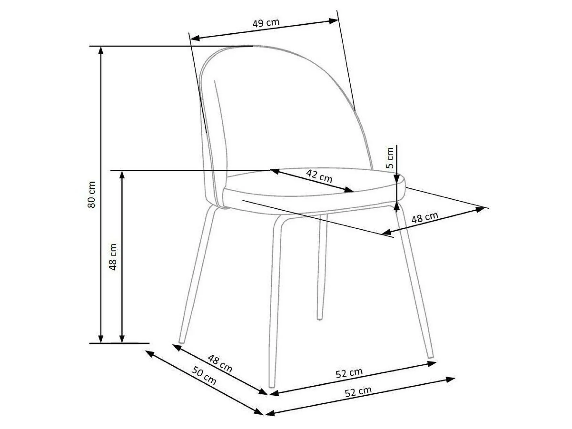 Stol Houston 554 (Mørkeblå + Sort)