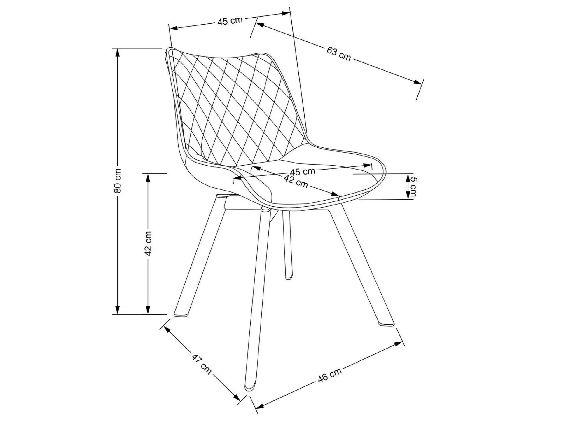Stol Houston 1442 (Sort)