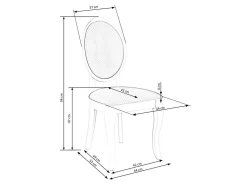 Stol Houston 986 (Sort + Beige)