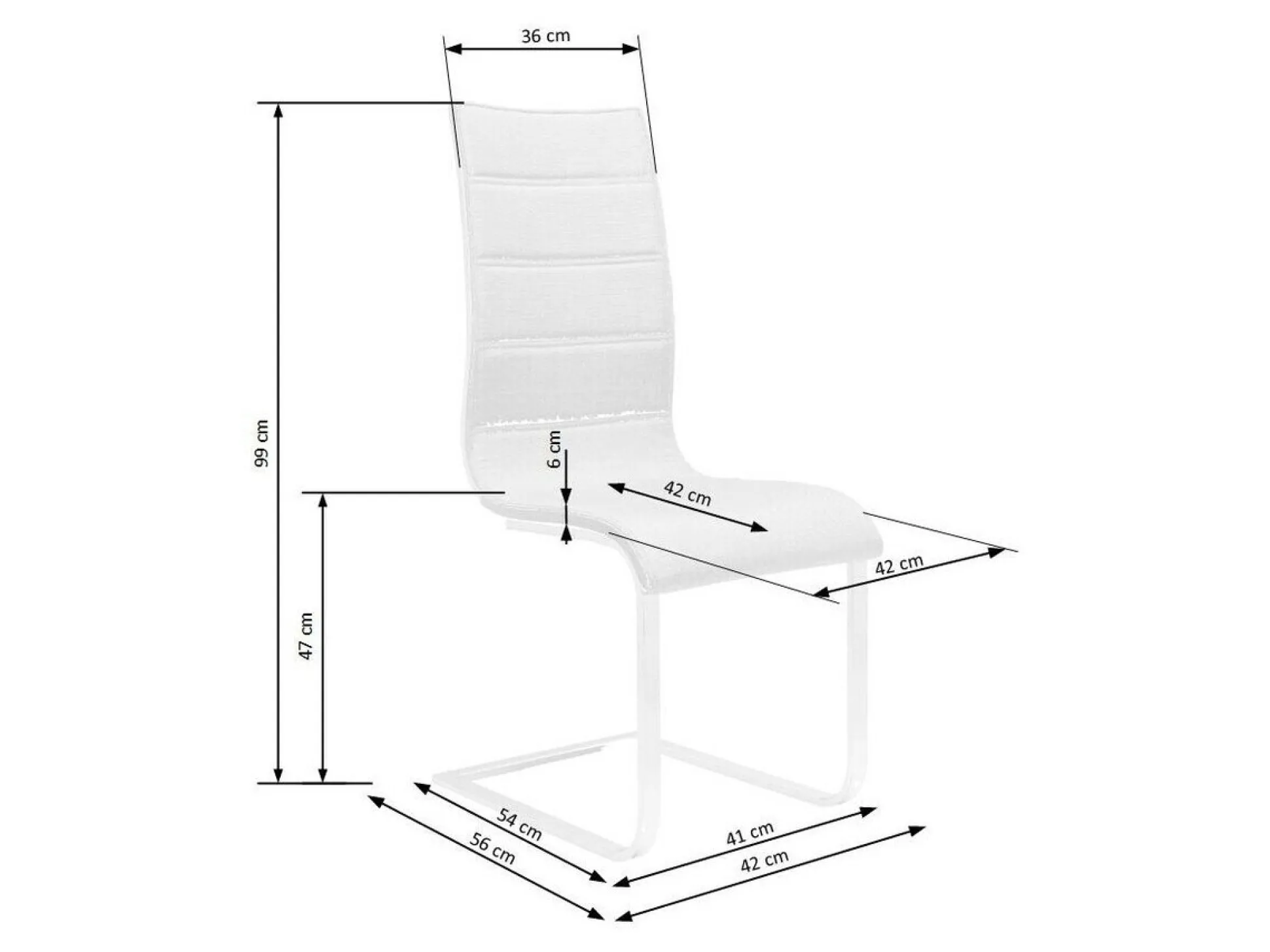 Stol Houston 563 (Sort + Hvid)