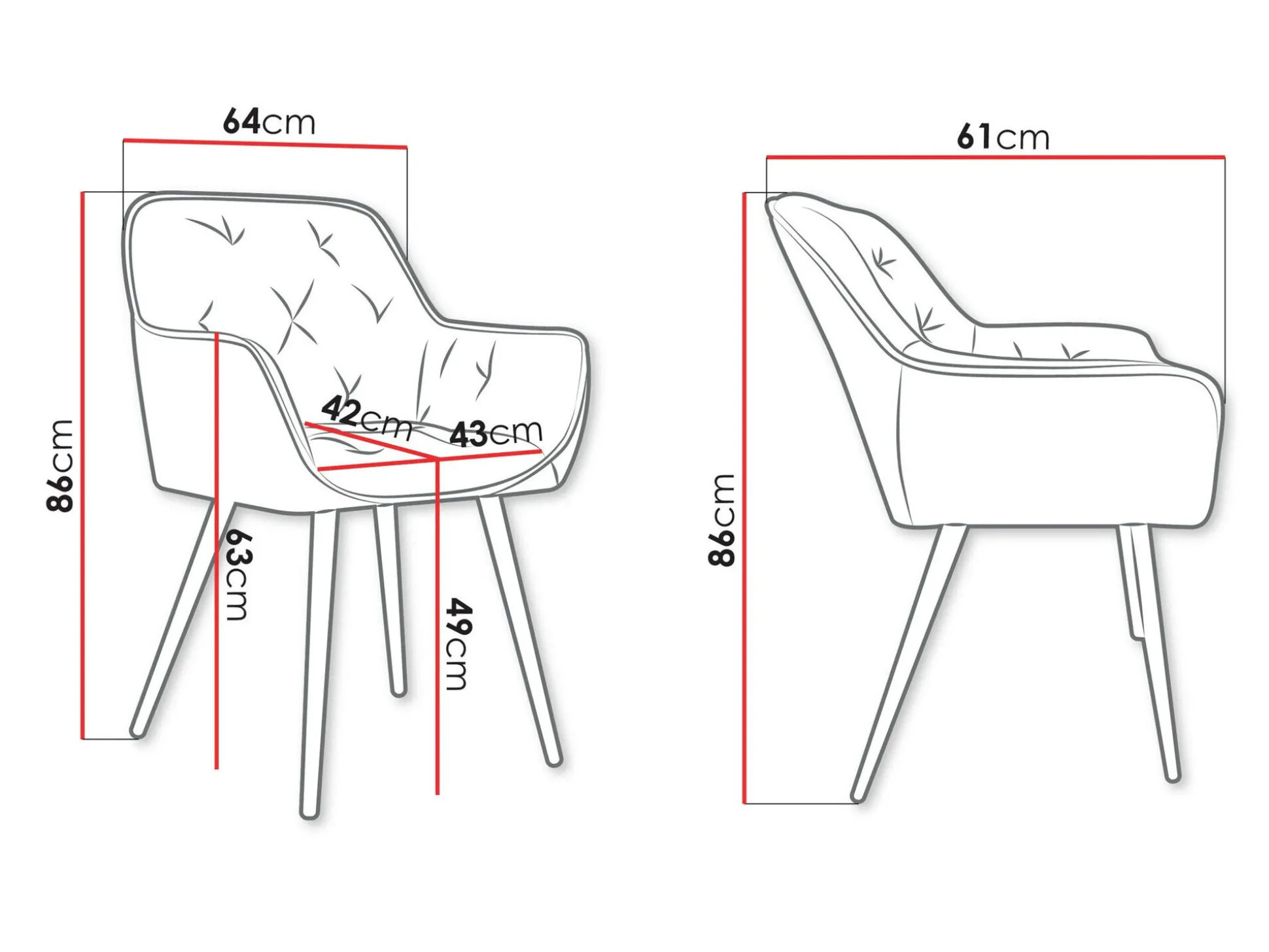 Stol Jackson 115 (Sort + Magic Velvet 2250)