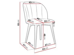Stol Racine 104 (Brun + Magic Velvet 2258)