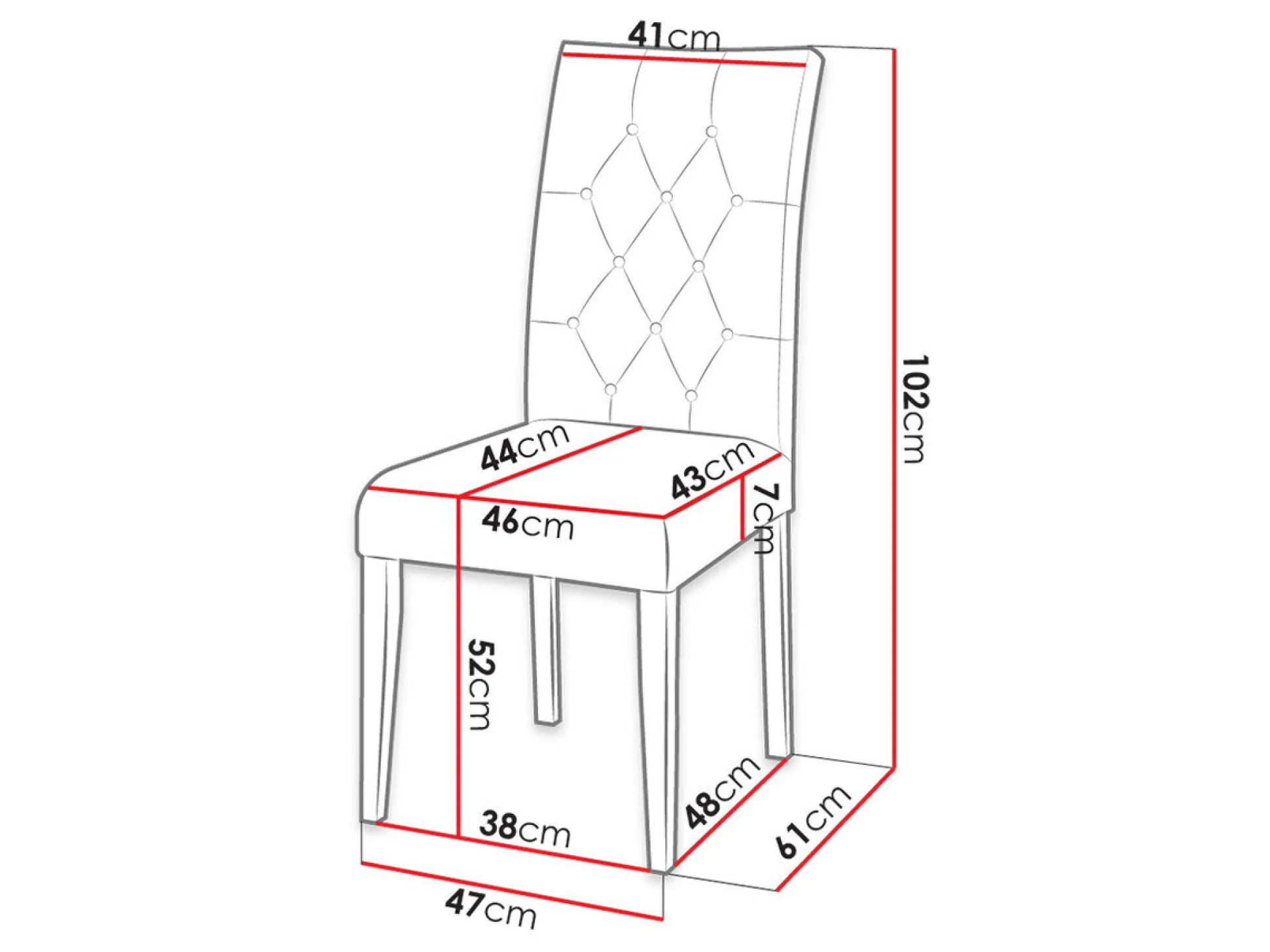 Stol Racine 111 (Hvid + Magic Velvet 2216)