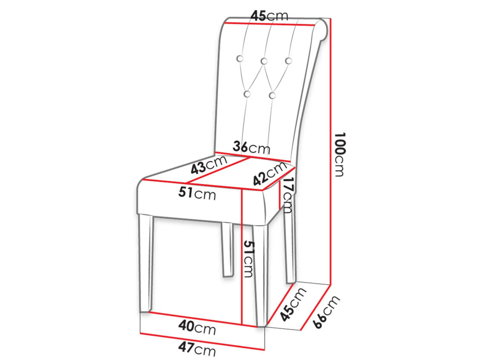 Stol Racine 107 (Sort)