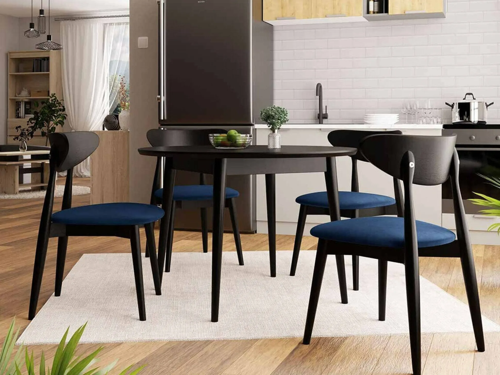 Stol Racine 110 (Sort + Magic Velvet 2216)