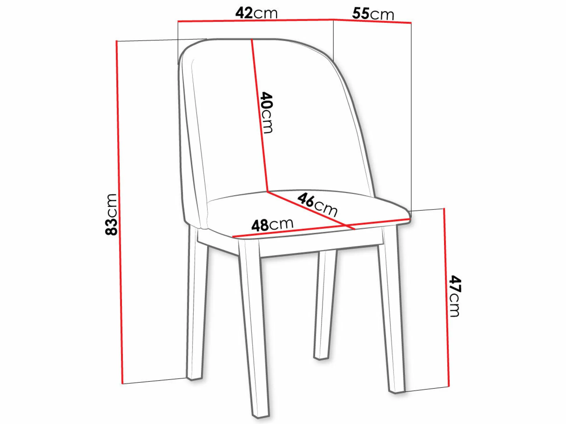Stol Victorville 332 (Sort)