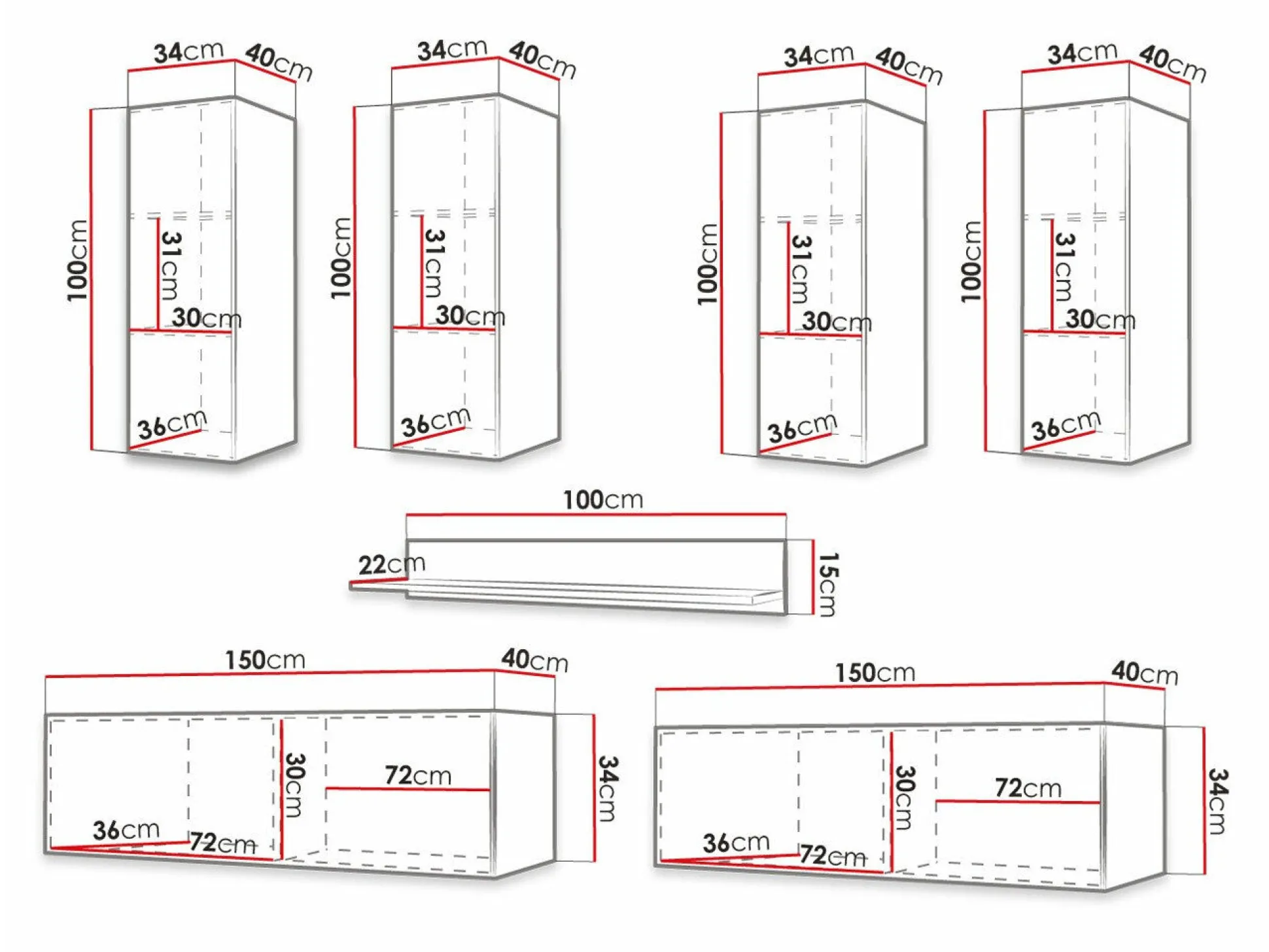 Stuemøbelsæt Anulio IV (Sort)