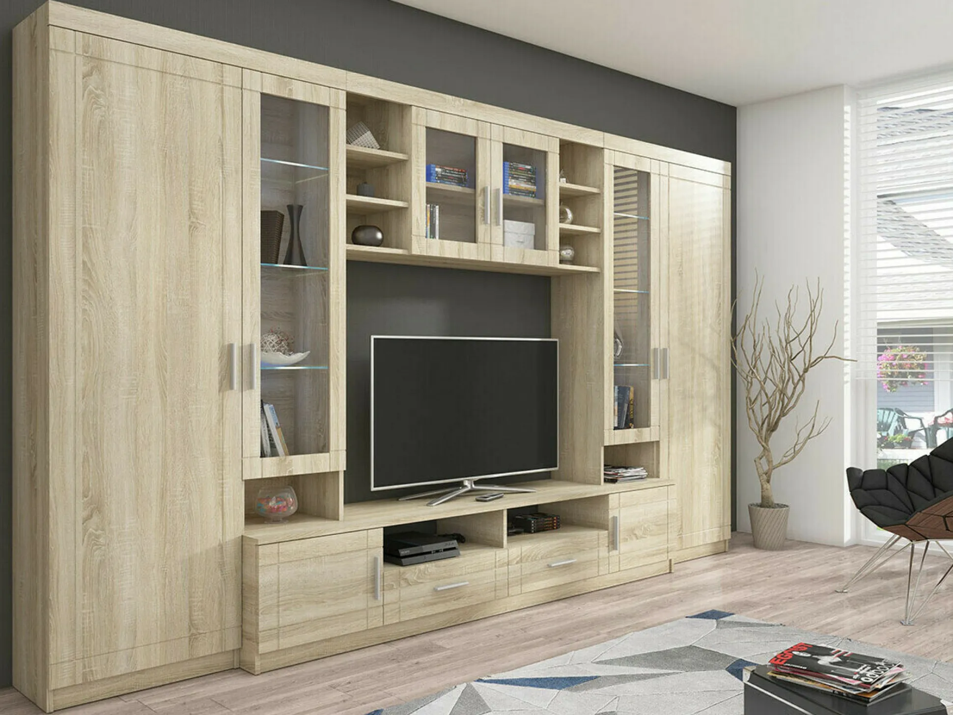 Stuemøbelsæt Bacces (Sonoma eg)