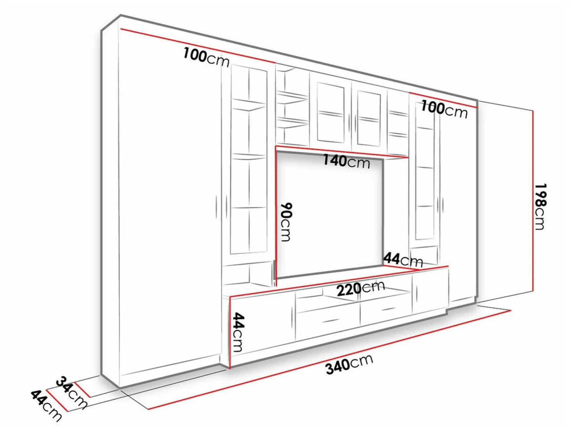 Stuemøbelsæt Bacces (Sonoma eg)