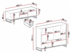 Stuemøbelsæt Calcalo 109 (Beige)