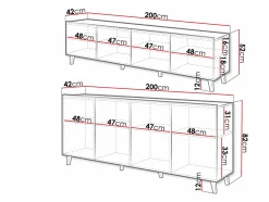 Stuemøbelsæt Charlotte 212 (Hvid)