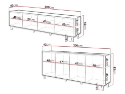 Stuemøbelsæt Charlotte 188 (Hvid)